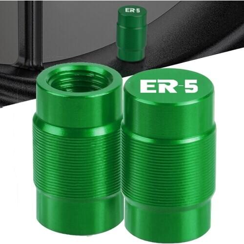 ER-5 LOGO Motorcycle Accessories Vehicle Wheel Tire Valve Stem Caps Covers For Kawasaki ER-5 2003 2004 2005 2006 2007 2008 2009
