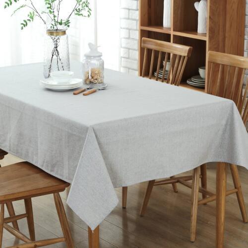 European Solid Rectangular Tablecloth For Table Cover Waterproof Cotton Table Cloth Tafelkleed New Year Christmas Decorations