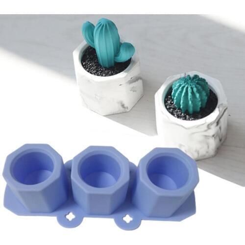 DIY Cement Pot Making Molds Home Garden Car Decoration 3D Handmade Clay Craft Making Cement Mold Silicone Concrete Bottle Moulds