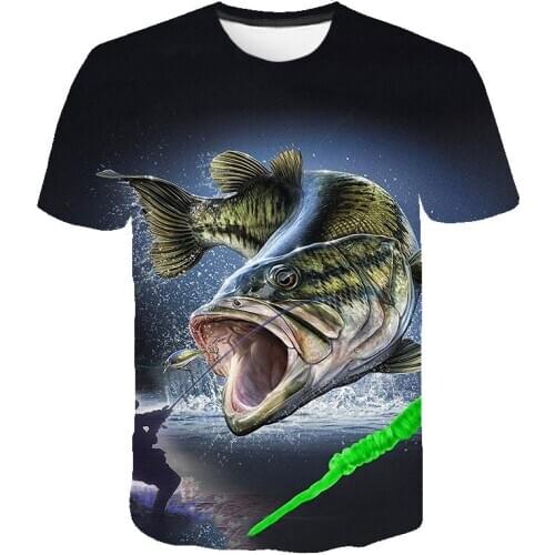 KYKU new men leisure 3d printing t shirt, funny fish printed men and women tshirt Hip hop T-shirt Harajuku Asian size s-6xl