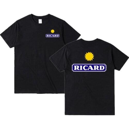 Ricard Mens T Shirt Summer Short Sleeve Chewing Harajuku Tshirt Tops Mens T-shirt Streetwear