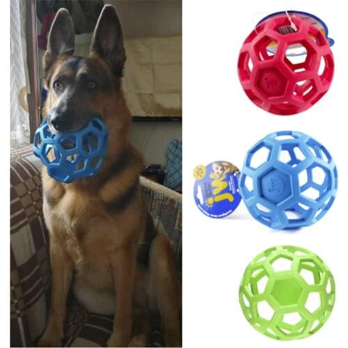 JW Geometric Ball Pet Dog Toys Natural Non-Toxic Rubber Ball Toy Chew Toys For Small Medium Large Dogs Pet Training Products
