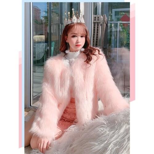 HAOLONGHAN Artificial Fur Coats