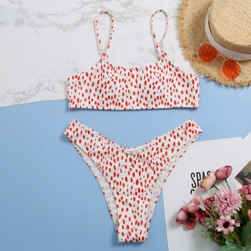 Swimwear Women Print Bikini Set Bathing Suit Beachwear Push Up Swimming Swimwear Sexy Bandage Swimsuit Bikini Biquíni