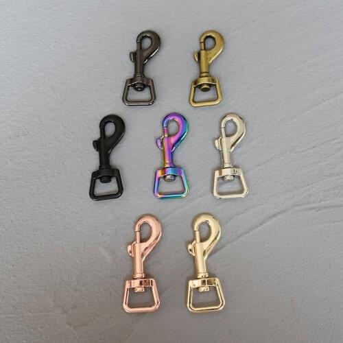 LOGO 100 Pcs 15mm Luggage Strap Metal Buckles Bags Lobster Carbines Swivel Trigger Snap Hook Collar DIY Accessory 15-LOGO-TH