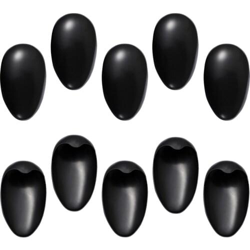 Lurrose 10 Pairs Professional Waterproof Ear Cover Protector Earmuff Ear Caps for Hair Dye Coloring (Black)