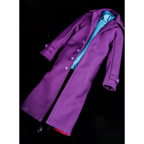 1:6 Scale Soldier Knight Purple Coat Can Be Posing 12 Inches Action Figure Toy Model Clothing Jacket Fan Gift