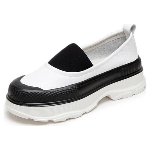 Womens Shoes Fashion Women Flats Genuine Leather Loafers Womens Moccasins Flats Ladies Shoes Female Slip On Ballet Flat Shoes