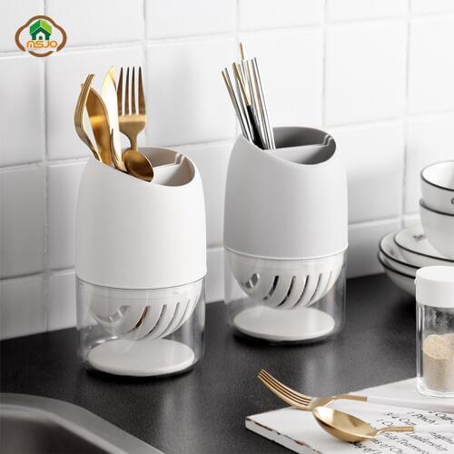MSJO Kitchen Organizer Storage Container Cutlery Chopsticks Fork Spoon Holder Nordic Kitchen Accessories Organizer