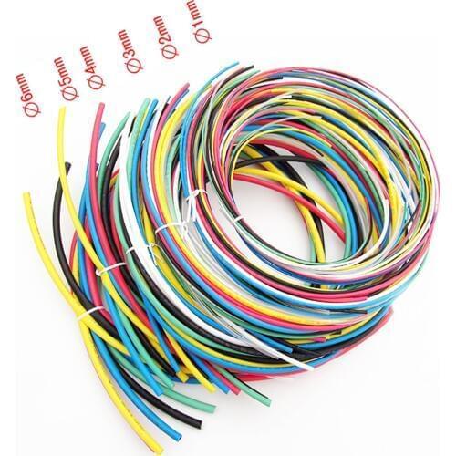 66 Meters Shrinkable Cable Sleeves Electrical Wire Insulation Tube Heat Shrink Tubes Assortment Set