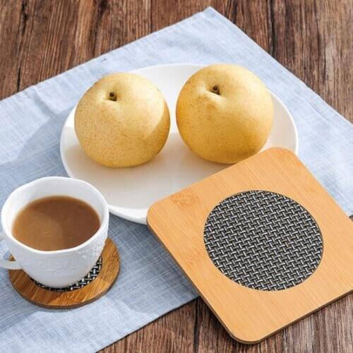 Natural Bamboo Creative Table Mat Coaster Insulation Pad Western Restaurant Cafe Home Decoration Tableware Mat