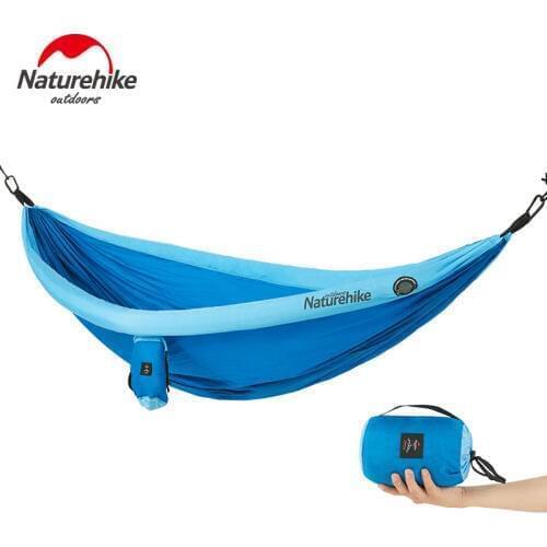Naturehike Double Tunnel Type Lightweight Folding Hammock Hanging Sleeping Swing Bed With Mosquito Net Outdoor Travel Camping