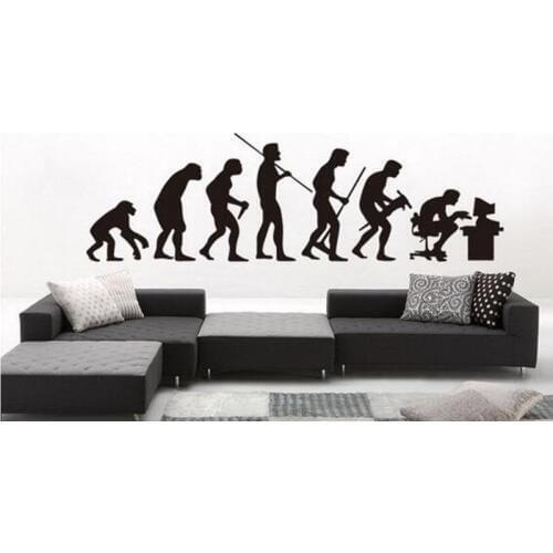 New Removable EVOLUTION OF MAN Wall Stickers Home Decor Art Decal Mural Room DIY Paper D351