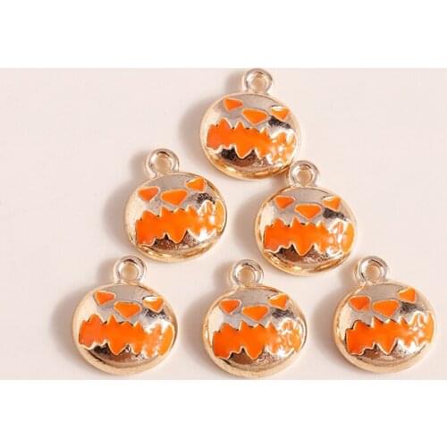 10pcs 11*13mm Halloween Jewelry Findings Demon Charms for Jewelry Making Accessories Pumpkin Devil Necklaces Earrings Pendants