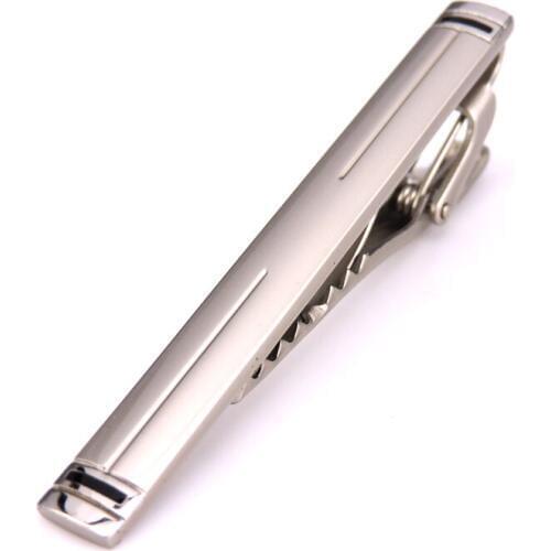 Simple silvery tie clip pin lock rod metal tie clip gold wedding gift for men gift quality