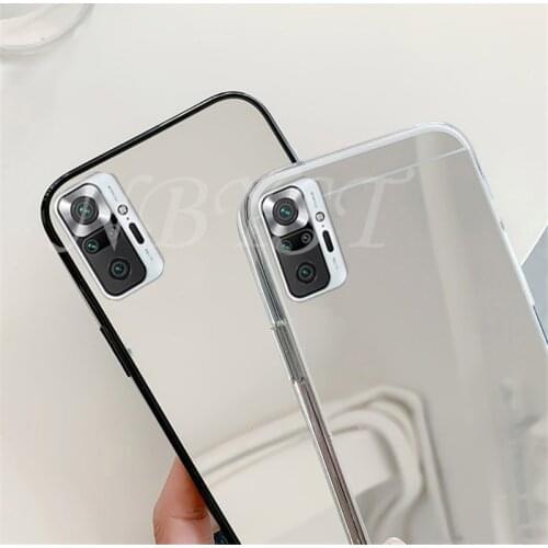 Redmi Note 10 Pro 5G Luxury Full Mirror Silicone Case For Xiaomi Redmi Note 10S Soft Plating Shockproof Back Cover Redmi Note 10