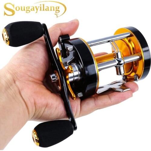 Sougayilang Right Hand Round Baitcasting Reel Top Quality Fishing Metal Body and Powerful Star Drag Reel Wheel Max Drag 20kg