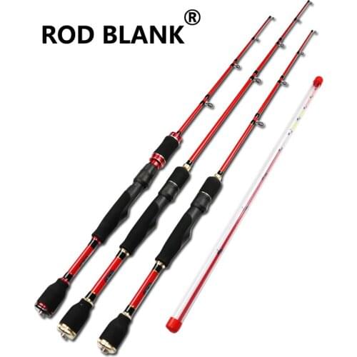 Rod Blank Two Tips Spinning Fishing Rod Surper Hard Fishing Pole 3 Sections Raft Fishing Rod