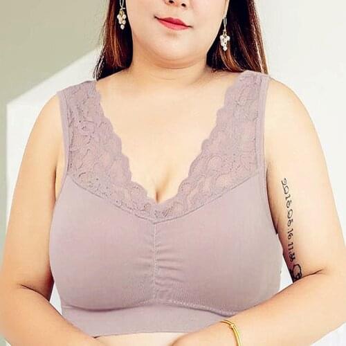 Plus Fat Plus Size Lace Beauty Back Wrapped Chest Anti-failure Tube Top Vest Women No Steel Ring Bra Underwear Women Bras Women