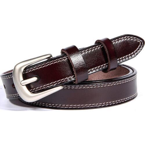 Casual Pin Buckle Womens Genuine Leather Belts Jeans Belt Lady Waistband