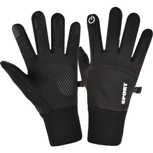 Winter Cycling Gloves Bicycle Warm Gloves Waterproof Outdoor Bike Skiing Hiking Motorcycle Touchscreen Full Finger Riding Gloves