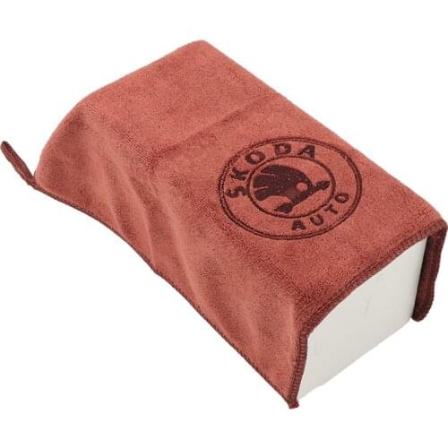 1pc 30*30CM Car Wash Towel Cleaning Towel Accessories For Skoda Fabia Kamiq Karoq Kodiaq Octavia Rapid Scala Superb Car Styling