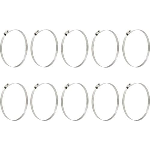 10PCS Cable Clamp,Adjustable Steel Duct Clamps Hose Clamp Pipe Clamp Air Ducting Clamp Worm Drive Hose Clamps Tube Clamp Metal