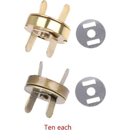 10x Magnetic Snap Buckle For DIY Clasps Closure Handbag Purse Bags Accessories