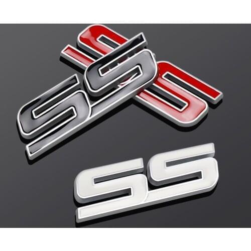 3D Car Styling SS Metal Badge Emblem Red SS Logo Decal Sticker for Chevrolet SS Sport Cruze Camaro Captiva Aveo Lacetti