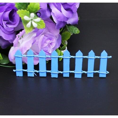5pcs/set 3X10CM Wooden Fencing Wood Barrier DIY Mini Landscape Fairy Garden Figurines Miniatures Accessories Handmade Crafts