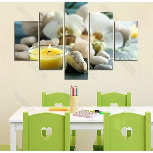 5 Pieces Hd Printed Canvas Painting Nordic Pictures Yellow Cradle Cobblestones Poster and Print for Home Rooms Wall Decoration