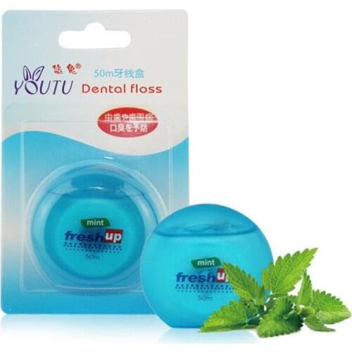 50M Micro wax Peppermint Mint flavor Dental Flosser Interdental Brush Teeth Stick Toothpicks Floss Pick Oral Hygiene clean wire