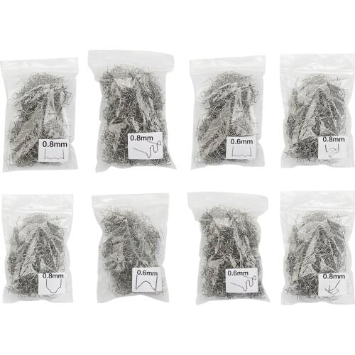 800Pcs Hot Stapler Staples For Plastic Welder Car Bumper Repair 0.6/0.8mm Welding Rods Staple 8Types Time Limited