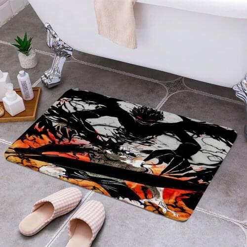 Asta Black Clover Anti-slip Doormat Vacuuming Water Absorbing Kitchen Bedroon Bath Floor Mats Home Entrance Home Decora