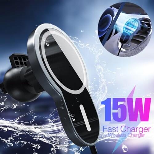 Wireless Car Charger Holder Smartphone 15W Fast Charging Air Vent Mount Car Phone Charge Station For iPhone 12Pro Xiaomi Samsung