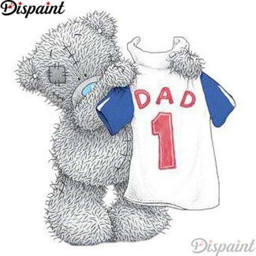 Dispaint Full Square/Round Drill 5D DIY Diamond Painting "Cartoon bear scenery" 3D Embroidery Cross Stitch 5D Home Decor A12862