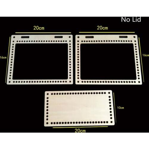 DIY Wooden Base Crochet Basket Handmade Wood Bag For Women