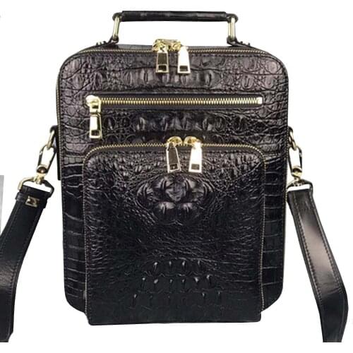 Fanzunxing Thailand crocodile Men crocodile bags fashion leisure Single shoulder bag business Men handbag