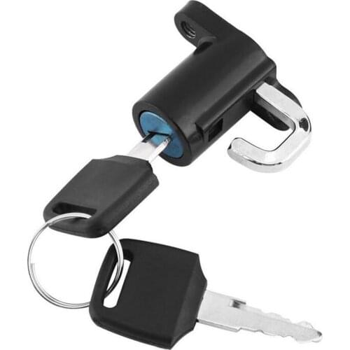 Motorcycle Helmet Lock Motorbike Bike Helmet Fixed Buckle With Two Keys Hanging Hook Helmet Lock Universal Cool
