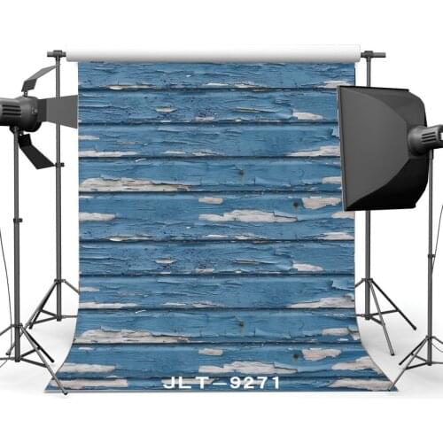 Photography Backdrops Shabby Chic Peeled Painted Blue Wood Floor