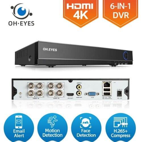 8 Channle 4K CCTV DVR Hybrid 8MP 6 IN 1 AHD CVI TVI CVBS Security DVR NVR Recorder 8CH XMEYE Video Surveillance Recorder H.265