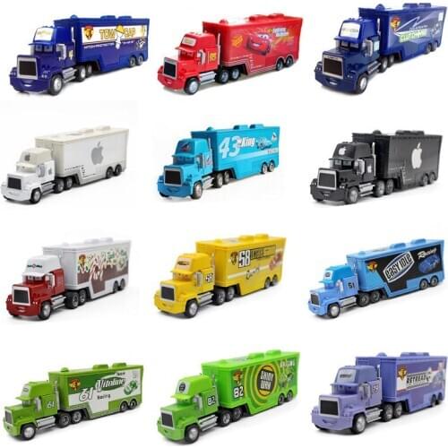 Disney Toys Disney Pixar Cars 3 Lightning McQueen Jackson Storm Cruz Mater Mack Uncle Truck 1:55 Diecast Metal Car Model Toys