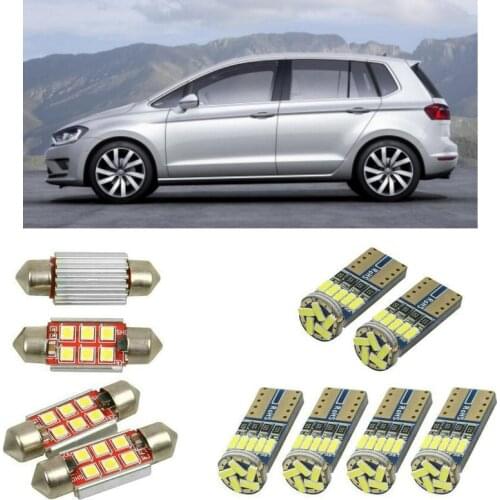 Interior led Car lights For Volkswagen golf sportsvan am1 hatchback car accessories License Plate Light 8pc
