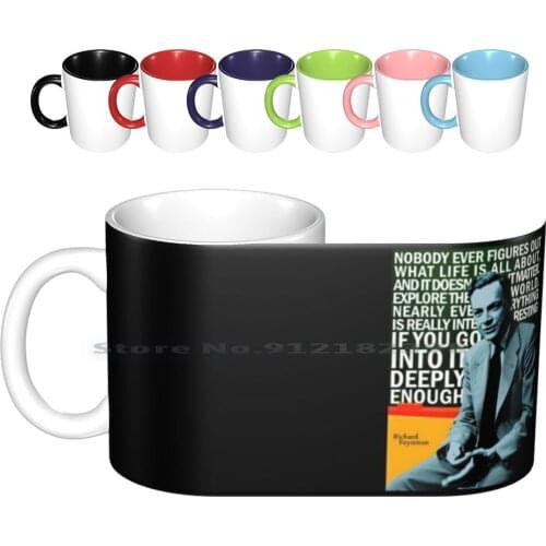 Richard Feynman Ceramic Mugs Coffee Cups Milk Tea Mug Physics Geeky Nerdy Richard Feynman Feynman Geeky Nerdy Science Science