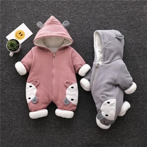 Baby Romper Baby costume rompers Clothes cold Winter Boy Girl Garment Thicken Warm Comfortable Pure Cotton coat jacket kids