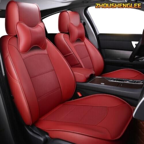 Custom Leather car seat cover For Ford Fiesta Mondeo Fusion Focus Escort S-MAX Edge Kuga Taurus Automobiles Seat Cover