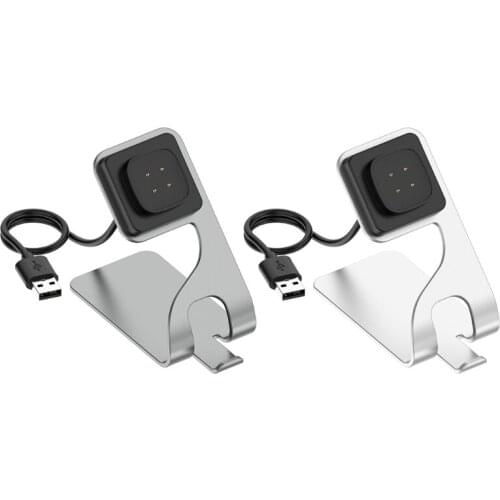 Fast Charge Station Magnetic Charger Stand Charging Cable Bracket Compatible with Fitbit-Versa3/Sense Smartwatch Holder