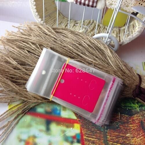 Fashion Jewelry Card 200pcs Earring Card with 200pcs OPP Bags handmade with love Creative card Custom Logo Cost Extra