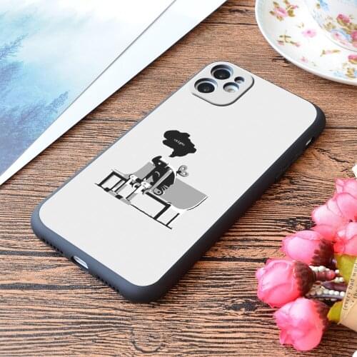 For iPhone Automaton Blues Print Soft Matt Apple iPhone Case