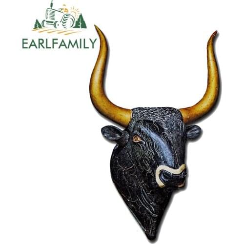EARLFAMILY 13cm x 11.7cm for Bulls Head of Knossos Fine Car Stickers DIY Occlusion Scratch Graffiti Sticker Funny Decal Decor
